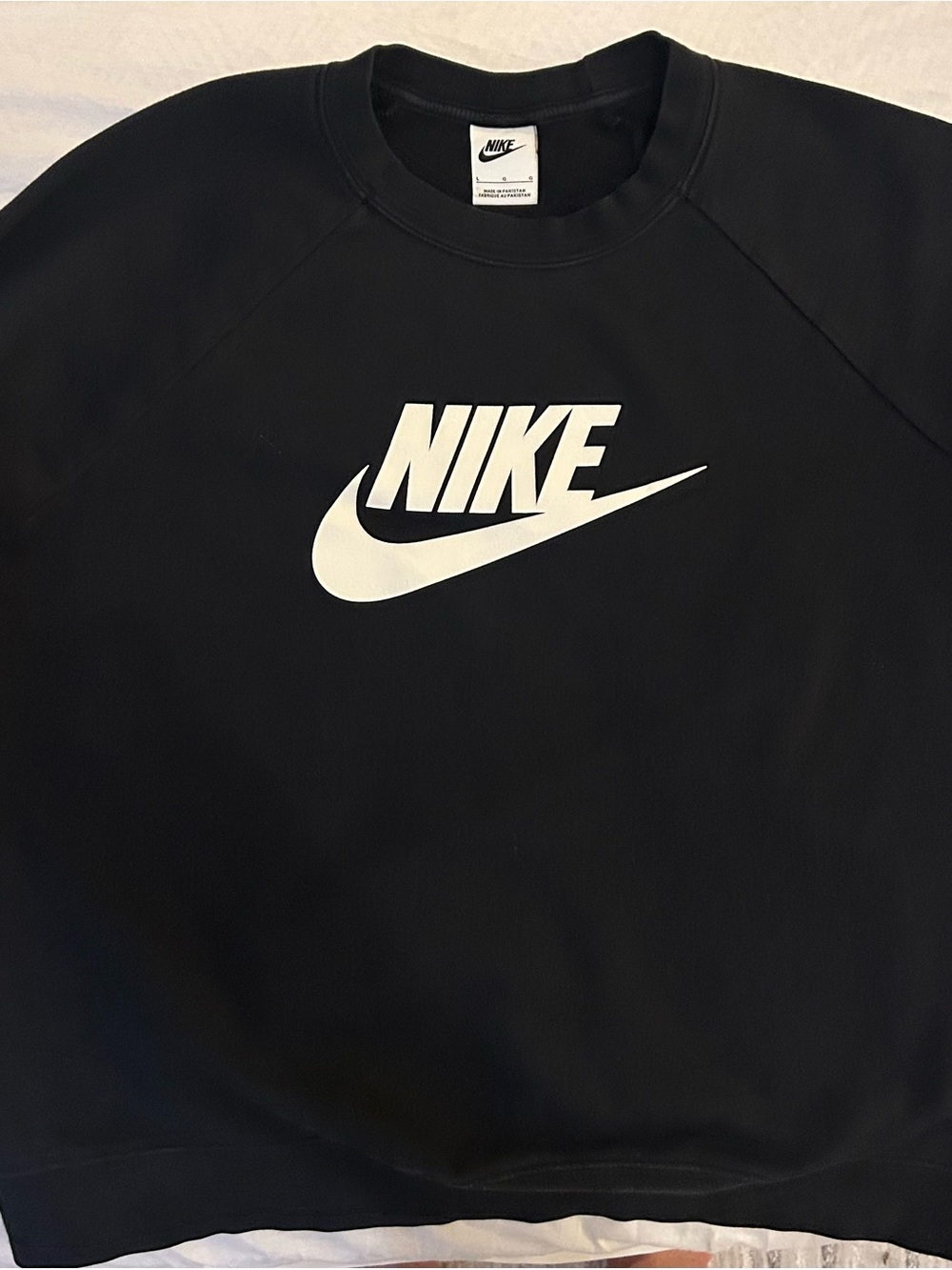 Nike Black Crewneck Sweatshirt with White Logo